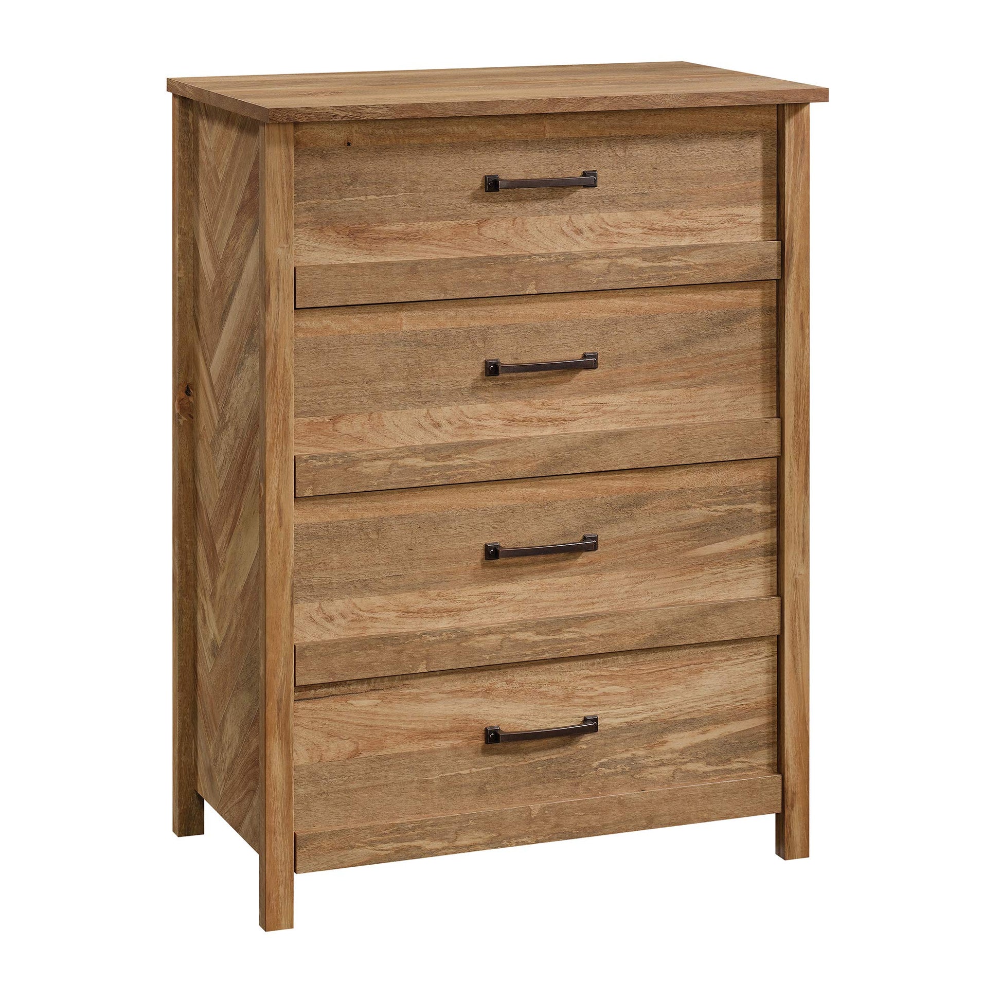 Sauder Cannery Bridge 4-Drawer Chest, L: 31.26" x W: 17.56" x H: 41.5", Sindoori Mango finish - WoodArtSupply