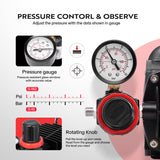 VIVOHOME Airbrush Kit with Dual Fan Air Compressor and 3 Dual Action Airbrush Gun, Gravity and Siphon Feed, Quiet Air Brush Set with 8 Primary Opaque Colors, Cleaning Brush, 2 Cup VIVOHOME