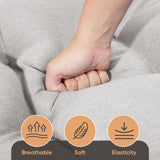 Patio Chairs Outdoor Egg Chair - Rattan Patio Lounge Rocker Chairs 4 Piece Wicker Rocking Glider Chair Set with 2 Glider Egg Chairs and 2 Ottoman for Outside Porch Deck Backyard Garden(Grey/Gery) Pugire