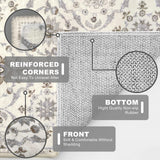 KILOCOCO 2x6 Runner Rug, Moroccan Washable Hallway Entryway Runner Rug, Accent Print Faux Wool Kitchen Runner Rug 6 Feet Non-Slip Boho Rug Runner for Laundry Room Bedroom, Beige Yellow KILOCOCO