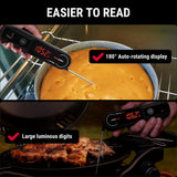 ThermoPro Lightning 1-Second Instant Read Meat Thermometer, Kitchen Food Thermometer with Auto Wake/Sleep/180° Rotating Display, Waterproof Cooking Thermometer for Oil Deep Fry Smoker BBQ Grill ThermoPro