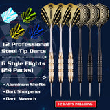 Dart Board - Bristle Steel Tip Dartboard Dart Boards for Adults Bristle Steel Tip Dartboard Set Dart Boards for Adults Rotating Number Ring Staple-Free Bullseye with 12 Darts Metal Tip (New) WIN.MAX