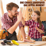 LVANJI 90PCS Premium Micro Detail Sander Kit, Updated 3-in-1 Mini Hand Sanding Block, 60-400 Grit Sandpaper for Wood Crafts, Tight Spaces, and DIY Polishing Projects lvanji
