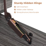 VVFLU Farmhouse Coffee Table with Storage, Square Center Table for Living Room, Rustic, Hinged Lift Top Soft Close, Wood, Large Hidden Storage, Modern, Metal Corner, Grey VVFLU