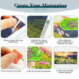 JOOZ Large Landscape Diamond Art Kits for Adults - 5D Sunset Diamond Painting Kits for Adults, DIY Full Drill Mountain Flowers Diamond Art Painting Kits, Gem Art Kits for Wall Decor 27.5x15.7 Inch JOOZ