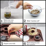WILD ENVIRONMENTAL SCIENCE Mars Landing Survival Kit - Kids Plant Growing Terrarium Kit – Ages 8+ - Grow Food & Build an Earth-Like Environment on Mars - Seeds Included WILD ENVIRONMENTAL SCIENCE