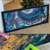 YALKIN 5D Large Diamond Painting Kits for Adults (35.4x15.7inch), Abstract Full Round Drill Wave Pictures Arts Paint by Diamonds Kits Diamond Art Kits for Home Wall Decor Relax Gift YALKIN