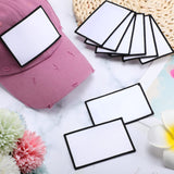10 Sheets Blank White Sublimation Patches Heat Transfer Patches for Sticking on Hat DIY Patch, 4 x 2.6 Inches of Each, Wired Edge Waydress