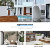 Temminkii Outdoor Patio Wicker Egg Chair Oversived Indoor Basket Rattan Chair with Stand,4''Cushion 410bls Capacity for Backyard Balcony Bedroom (Gray) Temminkii