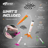 Estes 2435 3 Bandits Rocket-Building Kit, Beginner Mini-Engine-Powered Flying-Rocket-Model Kit for Ages 10+ Estes