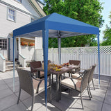 VINGLI 6.5x6.5 Pop Up Canopy Tent, Outdoor Tent Canopy Foldable Portable Canopies for Camping, Patio, Parties, EZ Up Gazebo Canopy with Carry Bag (Blue) VINGLI