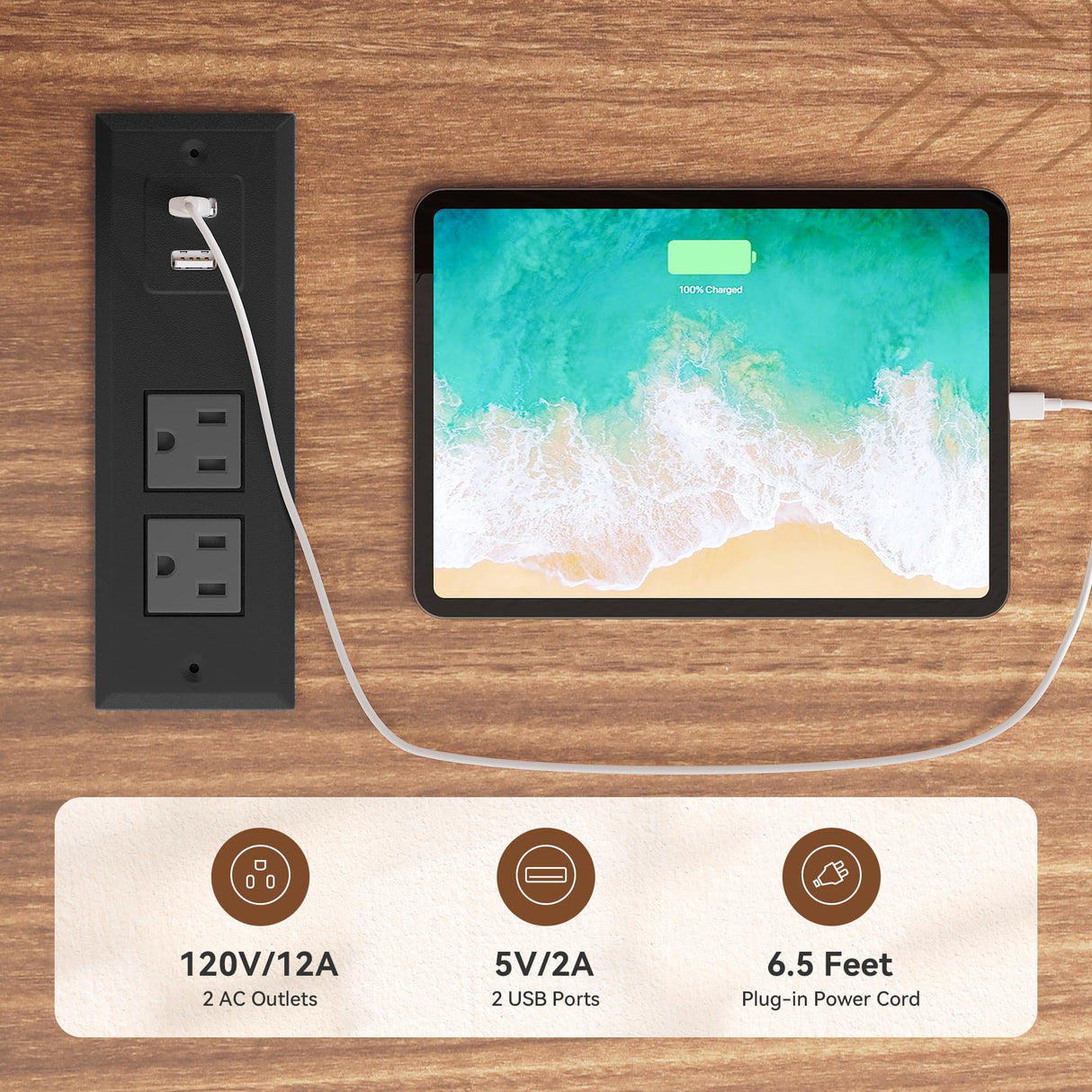 YITAHOME 52" Farmhouse Coffee Bar Cabinet with Storage, Buffet Cabinet with Goblet Holder, 5 Hooks, Power Outlets, Sideboard Cabinet with Sliding Barn Doors for Kitchen & Living Room (White) YITAHOME