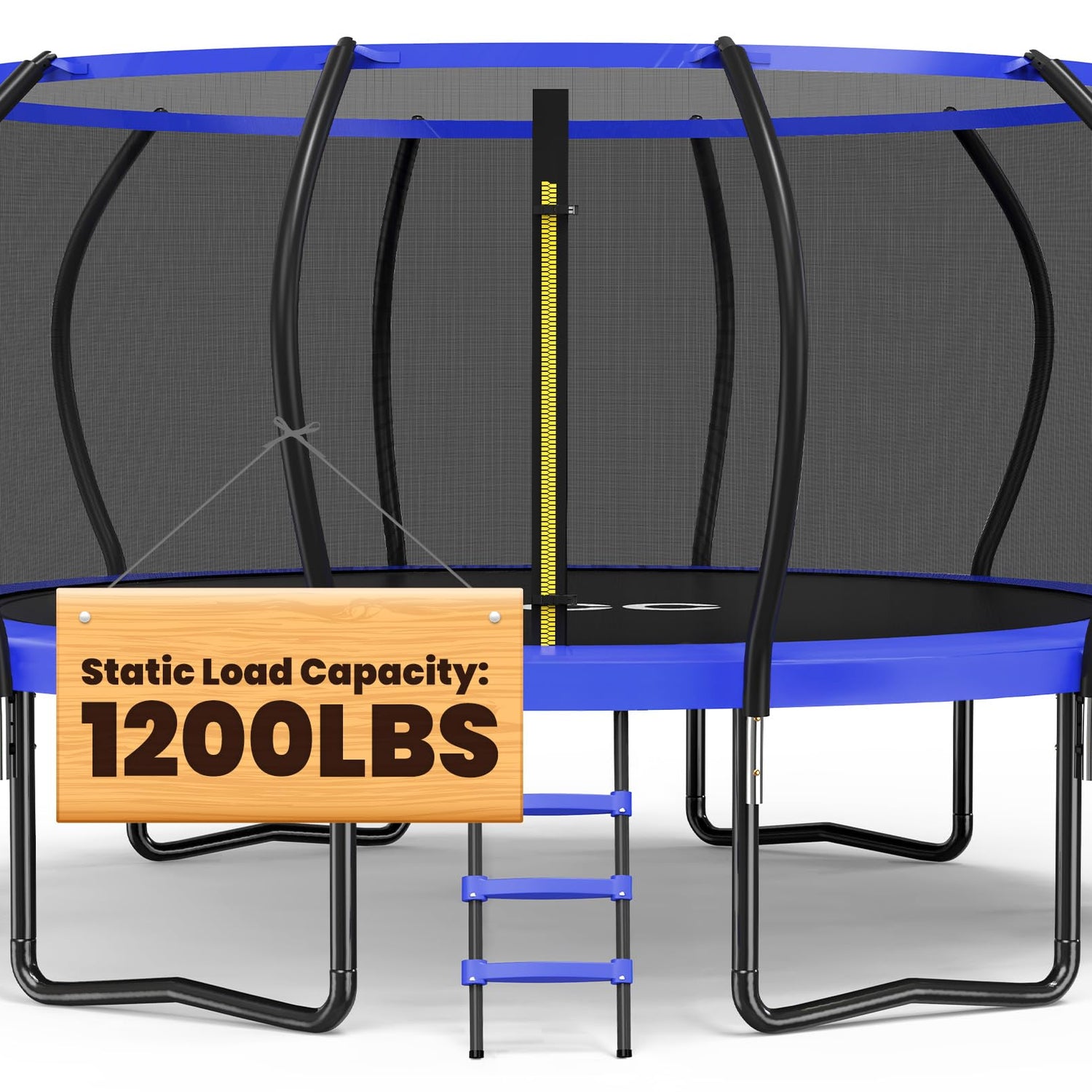 ORCC 1200LBS Weight Capacity Trampoline 16 15 14 12 10 8FT Without Basketball Hoop Water Sprinkler Spiral Ground Stakes Outdoor Yard Trampolines for Kids Adults ORCC