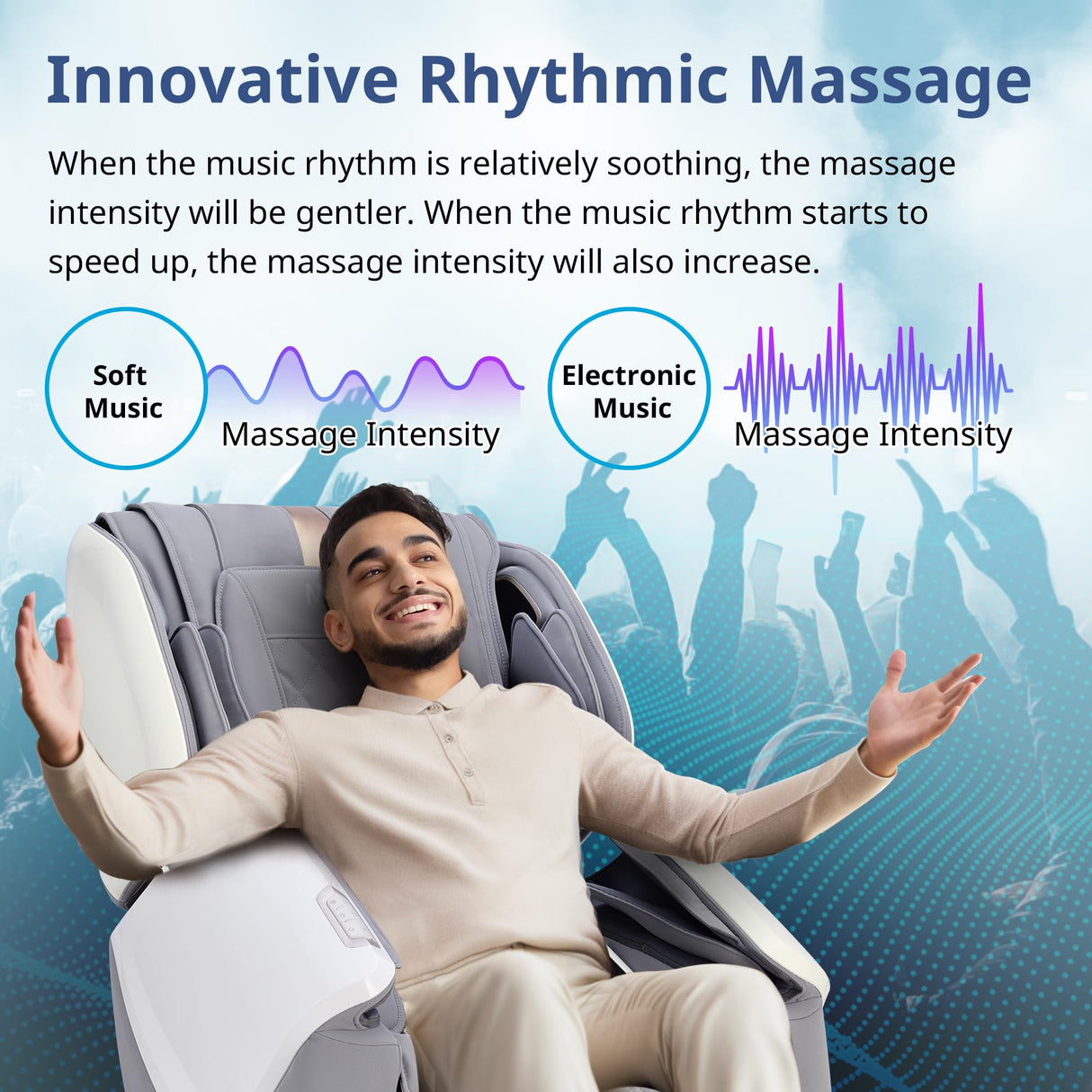 MYNTA 2025 4D Massage Chair for Full Body, Zero Gravity Recliner with 4D+2D Dual Mechanism, Waist & Shawl Heating with Extended SL-Track, Foot & Calf Massager, Music Sync with Hi-Fi Bluetooth Speaker MYNTA