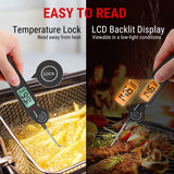 ThermoPro TP605 Instant Read Meat Thermometer Digital for Cooking, Waterproof Food Thermometer with Backlight & Calibration, Digital Probe Cooking Thermometer for Kitchen, Outdoor Grilling and BBQ ThermoPro