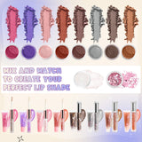 TSVATE Lip Gloss Making Kit, 58PCS DIY Lip Gloss Kit, Lipgloss Making Kit for Women, Beginner, Girls, Moisturizing Lipgloss Base Moist, Double-Ended Tubes, Jojoba Oil, Tween Girls Gift Trendy Stuff TSVATE