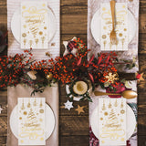 Whaline 80Pcs Christmas Guest Napkins Gold Foil 3 Ply Disposable Paper Pack Xmas Tree Snowflake Pattern Dinner Hand Towel Napkin for Xmas Party Winter Holiday Wedding Birthday Table Decorations Whaline