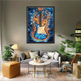 VAIIEYO 5D DIY Diamond Art Kits for Adults Guitar, Diamond Painting Musical Instrument, Paint by Numbers Full Drill Round Rhinestone Craft Canvas for Home Wall Decor Gift 12x16 inch-7 VAIIEYO