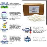 All Natural Soy Wax for Candle Making 10 Lbs by Raw Soy Innovations, White WoodArtSupply