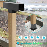 Pergola Brackets Kit 4x4 - BRRIY 3-Way Right Angle Corner Bracket, Pergola Brackets Base Kit with 2 T-Brackets and 2 Bases, Gazebo Hardware Kit for Extension Gazebo BRRIY