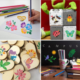 Stencils for Painting, 64pcs 3 Inch Stencils for Crafts Reusable Rock Painting Stencils Plastic Reusable Stencils for Painting on Wood Wall Tile Home Decor Felixcraft