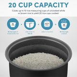 Aroma Housewares AROMA® Professional 20-Cup (Cooked) / 5Qt. Digital Rice Cooker, Steamer, and Slow Cooker Pot with 10 Smart Cooking Modes, Including Sauté-then-Simmer® AROMA