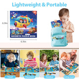 Space Ocean Train Magnetic Puzzles for Kids Ages 3-5, 20-25-30 Pieces Toddler Puzzles, Magnet Travel Jigsaw Puzzles Toys, Preschool Learning Toy Kids Puzzles for 2 3 4 5 6 Year Old Kids Birthday Gifts Jeacirio