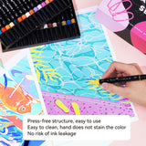 Arrtx Acrylic Paint Markers 64 Colors, Dual Tip Acrylic Paint Pens with Fine Tip and Brush Tip, Art Supplies for Rock Painting, Wood, Ceramic, Fabric, Glass, Card Making, DIY Crafts Arrtx