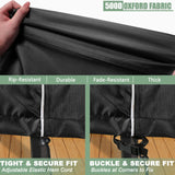 Gasadar Outdoor Furniture Cover Waterproof, 4 Piece Patio Furniture Covers, 600D Patio Furniture Set Covers, Patio Covers includ: Outdoor Loveseat Cover, 2 Chair Covers, Coffee Table Cover -XL -Black Gasadar