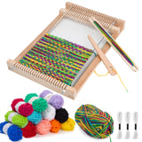 LYKTRIX Weaving Loom for Kids, Wooden Weaving Kit, Loom Kit for Kids Ages 8-12, Great Knitting Looms for Beginners and Girls Over 6 Years Old, Contains Enough Weaving Yarn 11.4" x 7.5" LYKTRIX