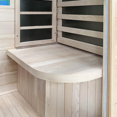 Durasage 1-Person Carbon Infrared Sauna for Home Use Indoor Hemlock Wood Sauna with 760W Heating Panels, Digital Touchpad, Relaxation Spa, Easy Assembly, Full Body Detox, Stress Relief Durasage