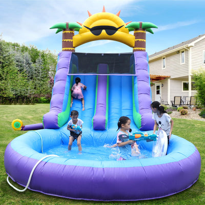 26FT Inflatable Water Slide for Kids Adults /100% PVC Commercial Bounce House Water Slide with Blower, Bigger Splash Pool, for Backyard, Park or Commercial Use,26x13x12ft