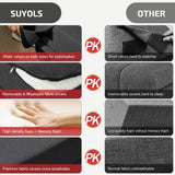 SUYOLS Folding Sofa Bed with Pillows- Convertible Chair Floor Couch & Sleeping Mattress, Foldable Memory Foam Sleeper for Living Room/Dorm/Guest Room/Home Office/Apartment/Loft, Full, Dark Gray SUYOLS