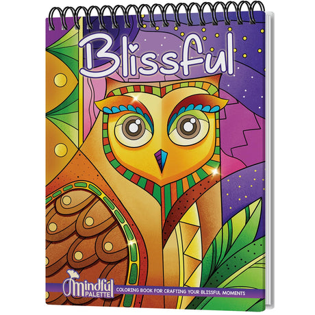 Adult Coloring Book Spiral Bound for Women, Thick Paper Coloring Book for Alcohol Markers (30 Blissful Designs) Mindful Palette