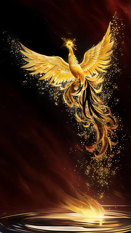 ZHUMUTO Large 5D Diamond Art Painting Kits for Adults,15.7x27.5inch Phoenix C DIY Full Round Drill Diamond Dots Large Size,Big Gem Art and Crafts for Home Wall Decor Gifts ZHUMUTO