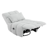 Watson & Whitely Oversized Power Recliner Chair for Adults, Swivel Rocker Recliner Chair with Lumbar Support, Ultra-Comfy Glider Recliner for Living Room Theater Seating Single Sofa, Grey Watson & Whitely