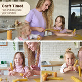 Beeswax DIY Candle Making Kit - Natural Candle Rolling Kit for Beginners with 7 Beeswax Sheets & Multiple Decorations to Make Candles Candleology