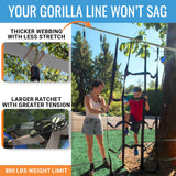 Ninja Warrior Obstacle Course for Kids – 2 x 60 ft, 880 lbs Capacity, 13 Weatherproof Obstacles, Bottom Line, Traverse Rings, Monkey Net – Easy Setup on Trees or Posts for Outdoor Fun Hyponix Sporting