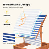 VIVOHOME 46.5 Inch x 46.5 Inch Covered Wooden Sandbox Height Angle Adjustable with Rotatable UV-Resistant Canopy Sand Protection Bottom Liner for Home Backyard Beach Outdoor VIVOHOME