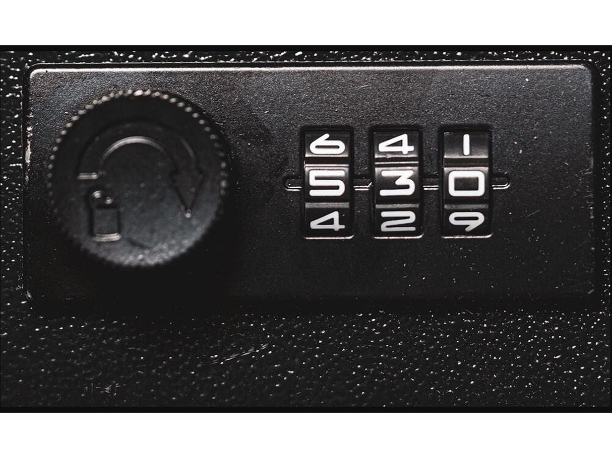 Lockdown Combination Full Size Handgun Vault with All Steel Construction, TSA Approval and California DOJ Certification for Secure Storage and Travel, Black Lockdown