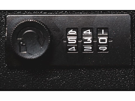 Lockdown Combination Full Size Handgun Vault with All Steel Construction, TSA Approval and California DOJ Certification for Secure Storage and Travel, Black Lockdown
