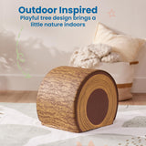 ECR4Kids SoftZone Tree Log Quarter Seat, 14in Kids Bench, 14 inches, Chocolate ECR4Kids