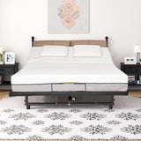 HIGREENA Adjustable Bed Frame King Size，Wireless Remote Control, Head and Foot Incline, Adjustable Bed Frame with USB Ports & Night Light, Anti-Snore HIGREENA