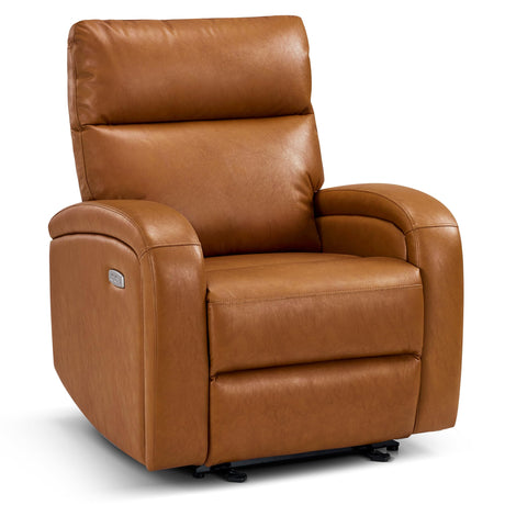 MCombo Zero Wall Recliner Chair, Power Wall Hugger Recliner with USB & Type-C Dual Charge Ports, for Small Space, Living Room, RV PR644 (Cognac Brown) MCombo