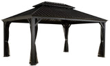 Sojag Messina Hard Top Sun Shelter, 12' by 16', Charcoal Sojag