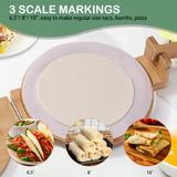 ZUJJAFY Tortilla Press 10 Inch Bamboo Tortilla Maker with 100 Parchment Paper, Mexican Tortillera Presser Homemade Tortillas Pataconera Dough Press ZUJJAFY