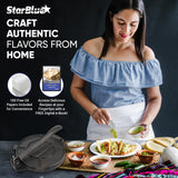 10 Inch Cast Iron Tortilla Press by StarBlue with FREE 100 Pieces Oil Paper and Digital Recipes e-book - Tool to make Indian style Chapati, Flour Tortilla, Roti StarBlue