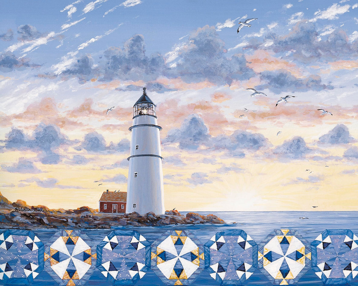 Ceaco - Lighthouse Quilt - 1000 Larger Sized Piece Jigsaw Puzzle Ceaco