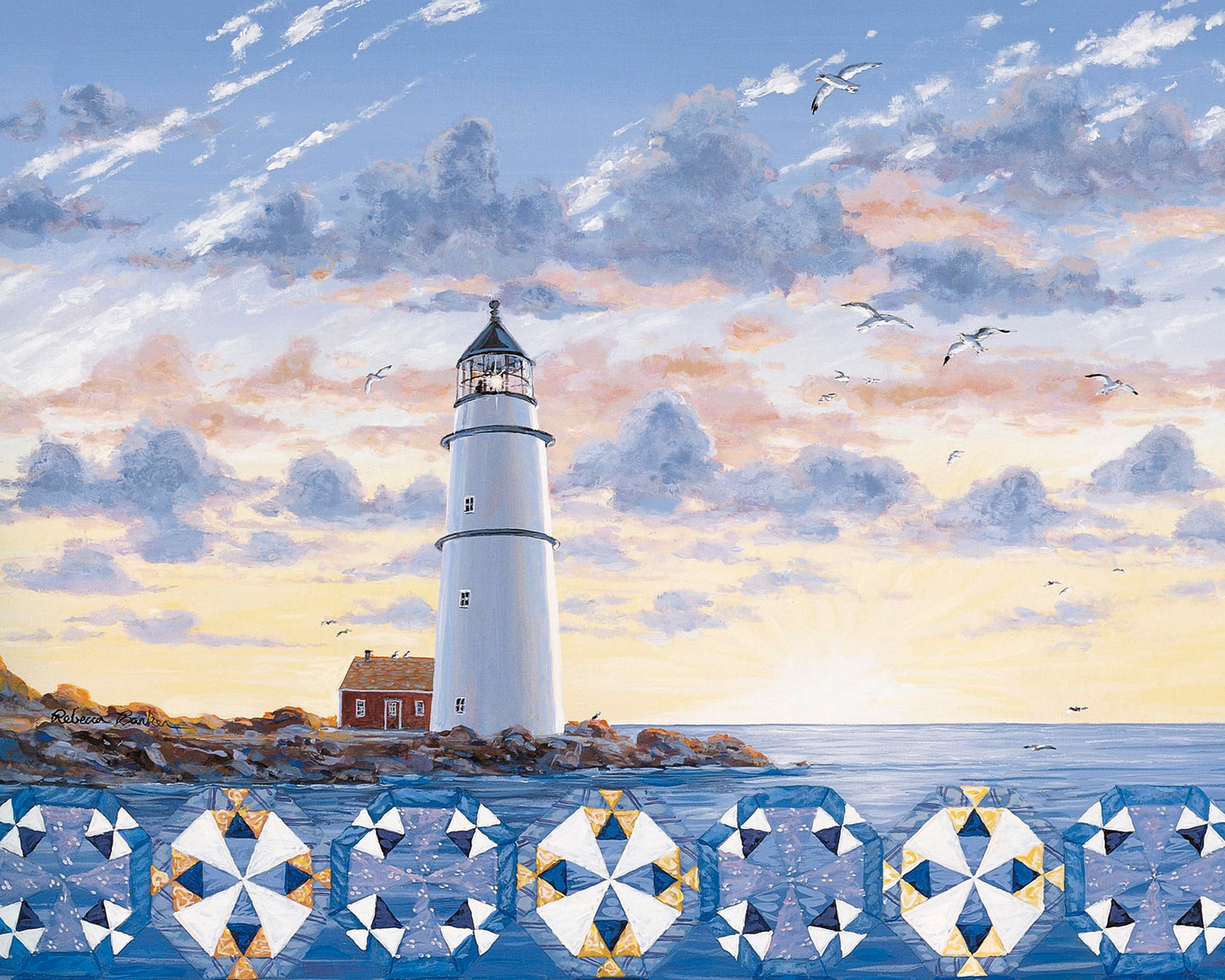 Ceaco - Lighthouse Quilt - 1000 Larger Sized Piece Jigsaw Puzzle