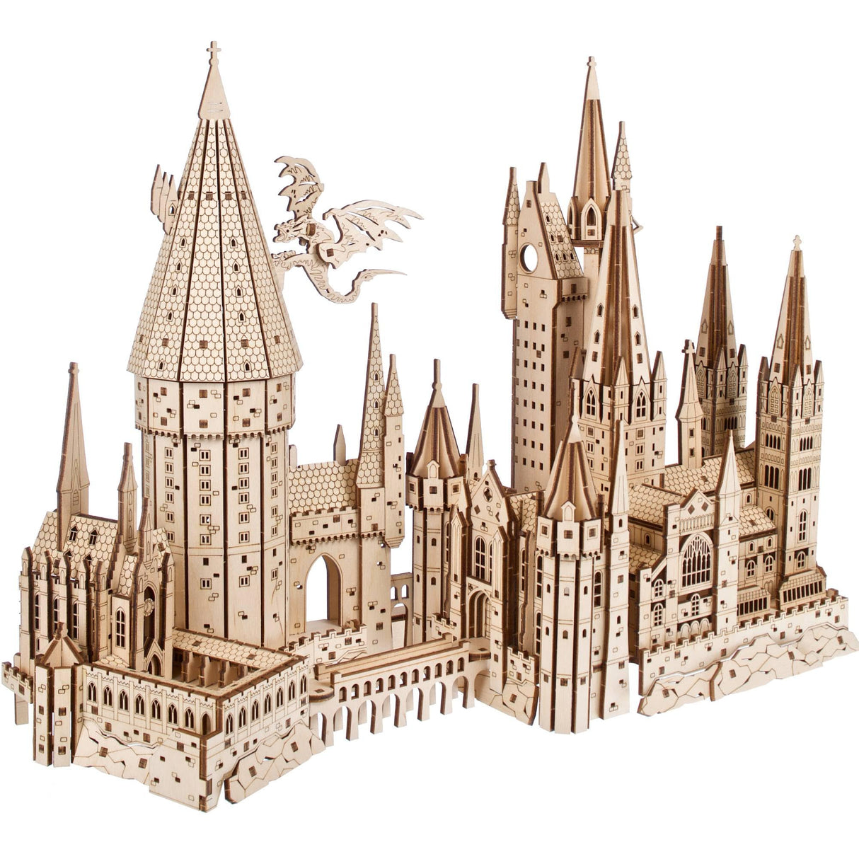 UGEARS Harry Potter Hogwarts Castle Building Blocks for Adults - Harry Potter Wooden Puzzle for Teens - 3D Jigsaw Puzzles for Adults - Harry Potter Castle Model UGEARS